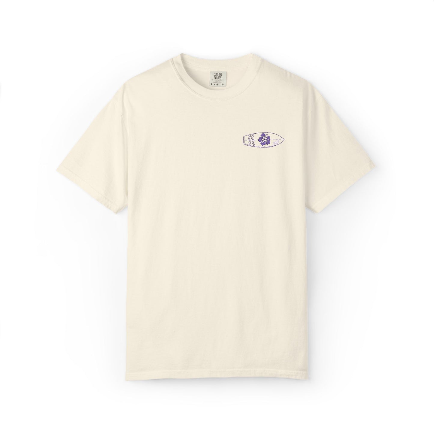 Surfboard Embroidered Comfort Colors Tee
