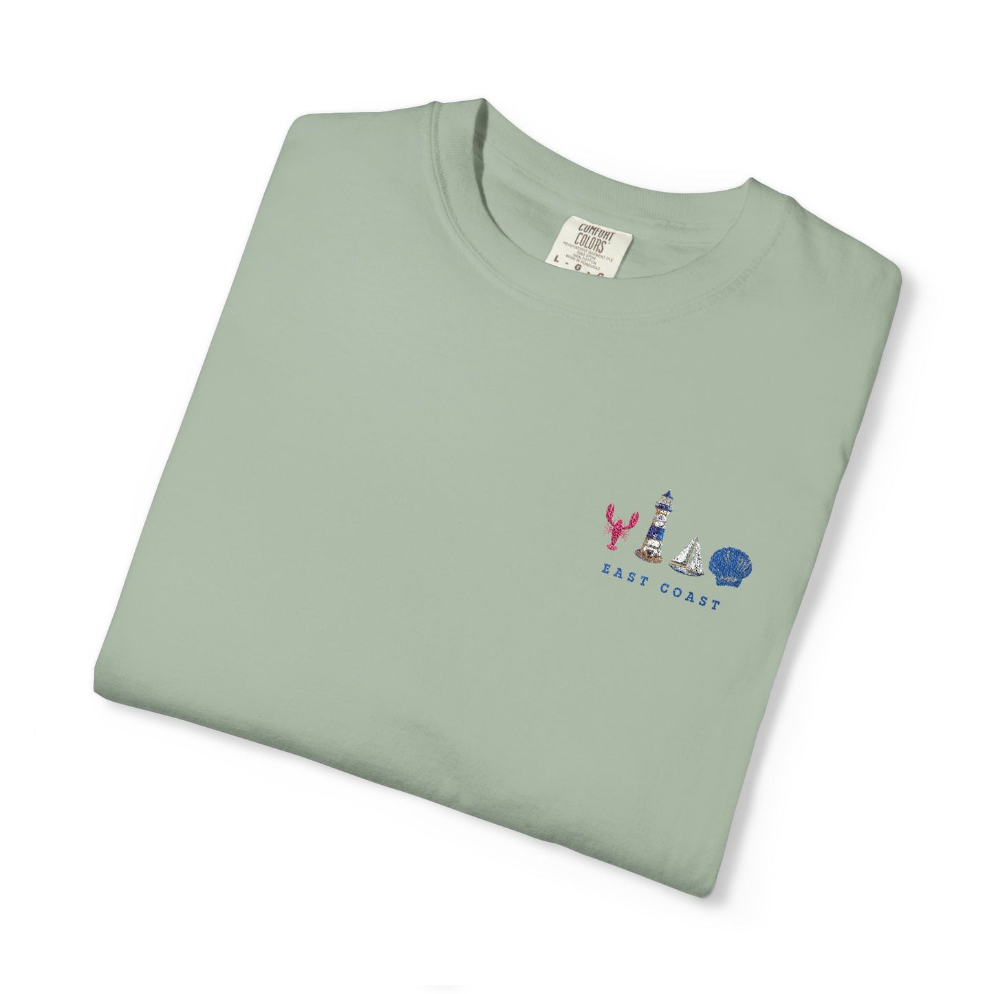 East Coast Inspired Embroidered Comfort Colors Tee