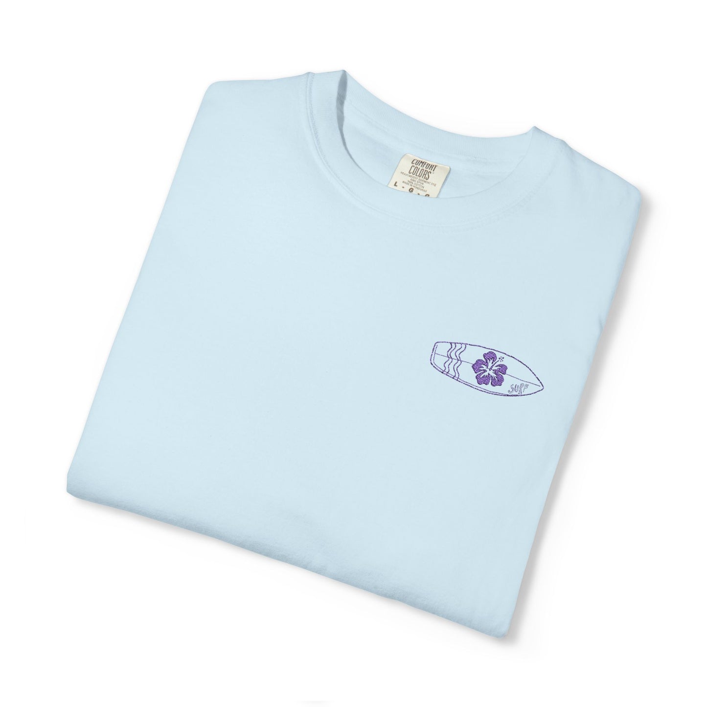Surfboard Embroidered Comfort Colors Tee