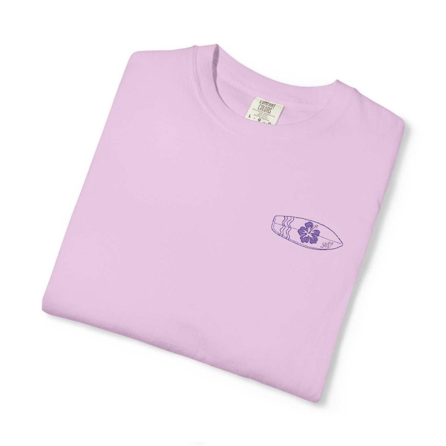 Surfboard Embroidered Comfort Colors Tee