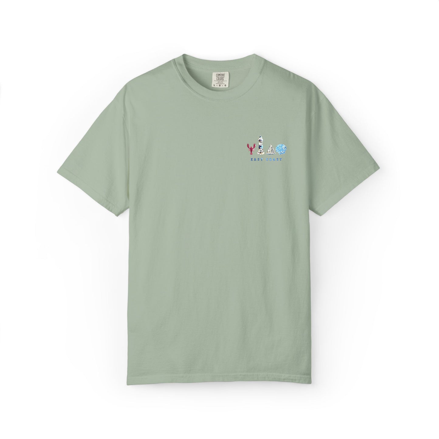East Coast Inspired Embroidered Comfort Colors Tee