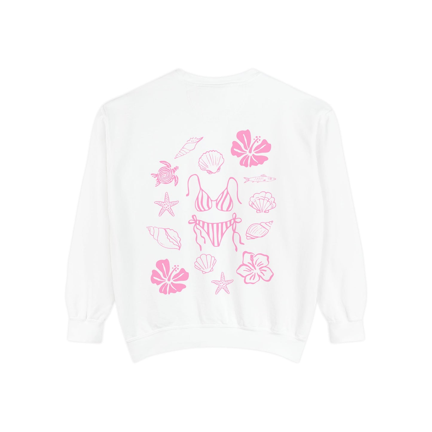 Pink Coastal Comfort Colors Crewneck