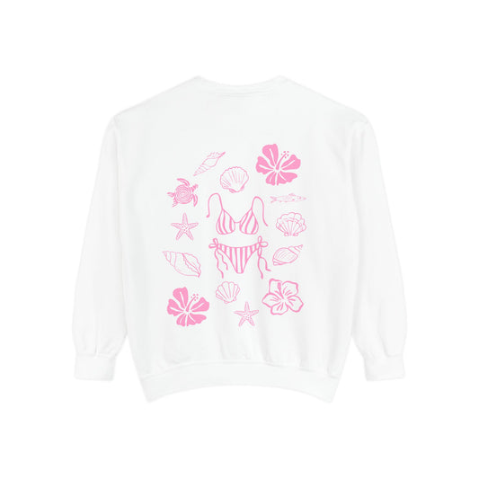 Pink Coastal Comfort Colors Crewneck