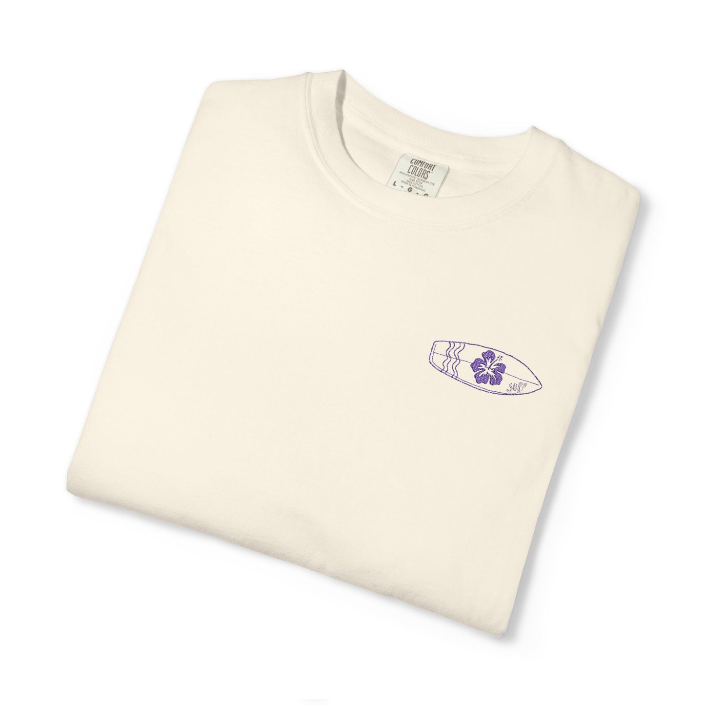 Surfboard Embroidered Comfort Colors Tee