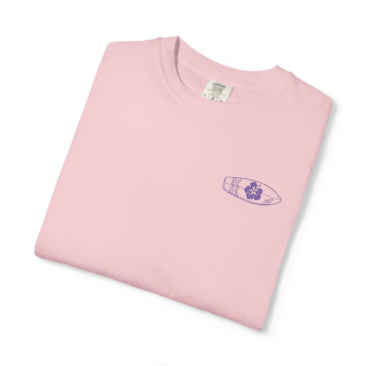 Surfboard Embroidered Comfort Colors Tee