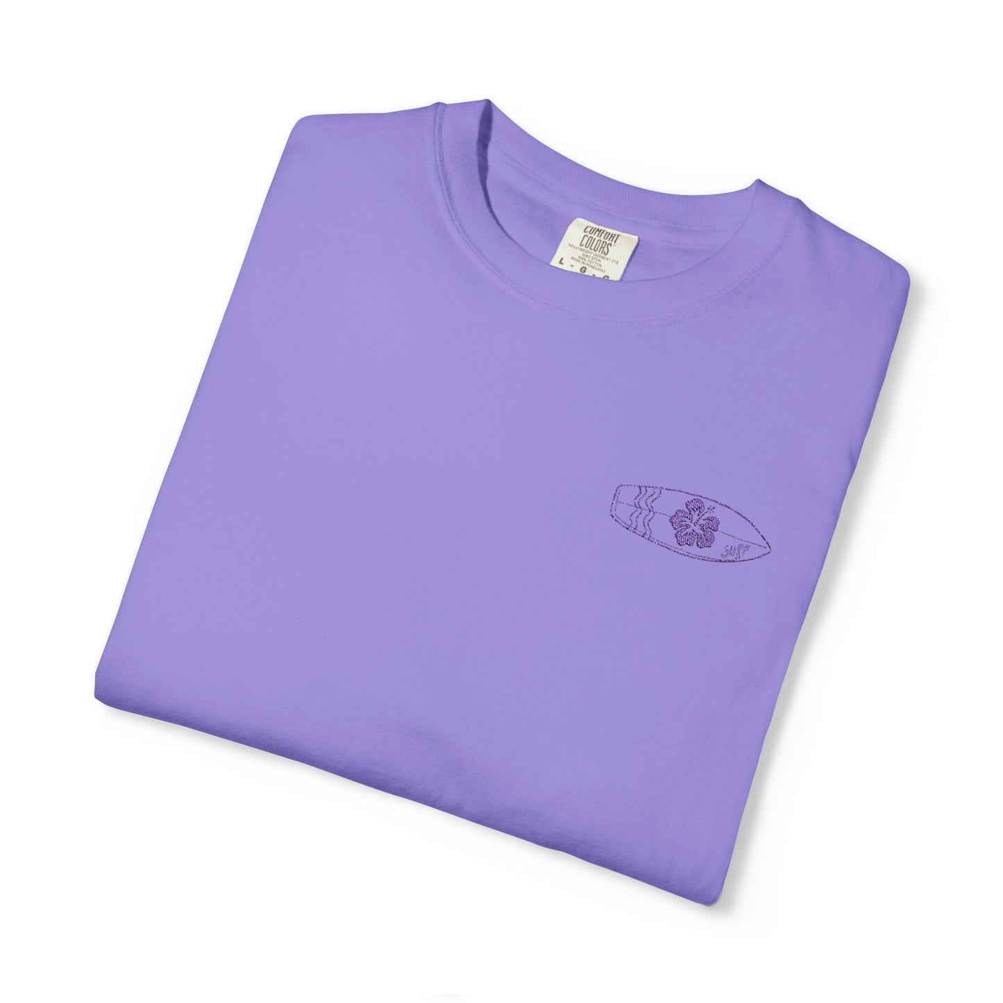 Surfboard Embroidered Comfort Colors Tee
