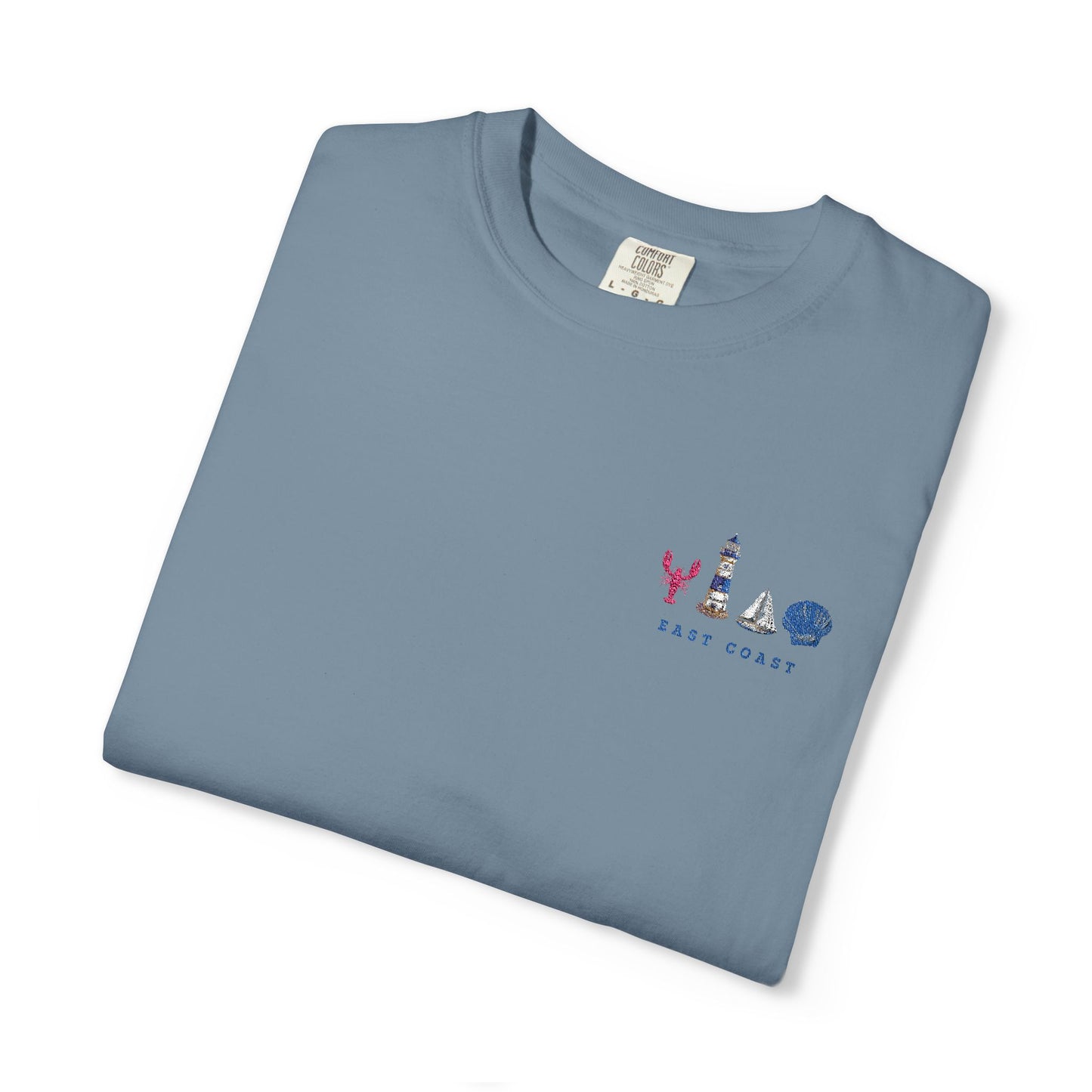 East Coast Inspired Embroidered Comfort Colors Tee