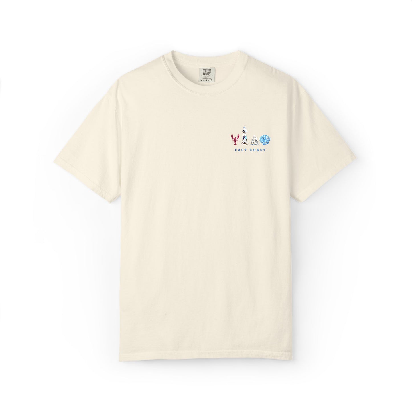 East Coast Inspired Embroidered Comfort Colors Tee