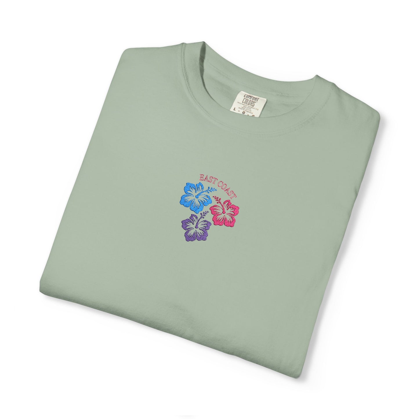 Embroidered East Coast Hibiscus Tee
